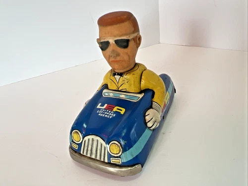 MARX tin litho friction United Espionage Agency UEA car circa 1966 4"