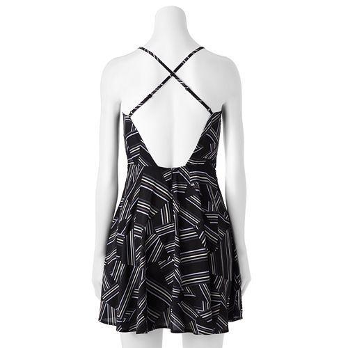cross back skater dress Azure Garden Cross Back Skater Dress 6