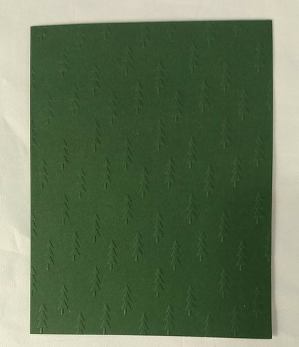 American Crafts Cardstock 6 Green Cards with Embossed Trees 6 Env 4.25 x 5.5 in - Picture 2 of 8