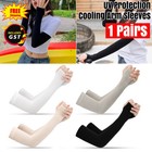 UV Sun Protection Cooling Long Arm Driving Half Finger Gloves Sleeve Sports NEW