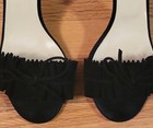 ALEXANDER WHITE Suede Stiletto Heels Sandals Shoes Black Size 38.5 ITALY 🇮🇹 — photo 3