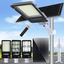 Commercial 9999900000LM LED Outdoor Dusk to Dawn Solar Street Light Super Bright