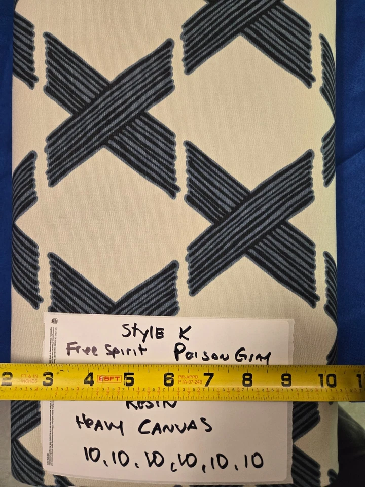 Cotton Fabric 10yd Bolt FreeSpirit Parson Gray World Tour Resin Heavy Canvas - Image 2 of 2