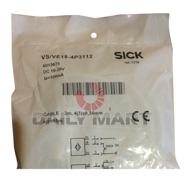 Brand New Box SICK VS/VE18-4P3112 Reflective Photoelectric Proximity Sensor 