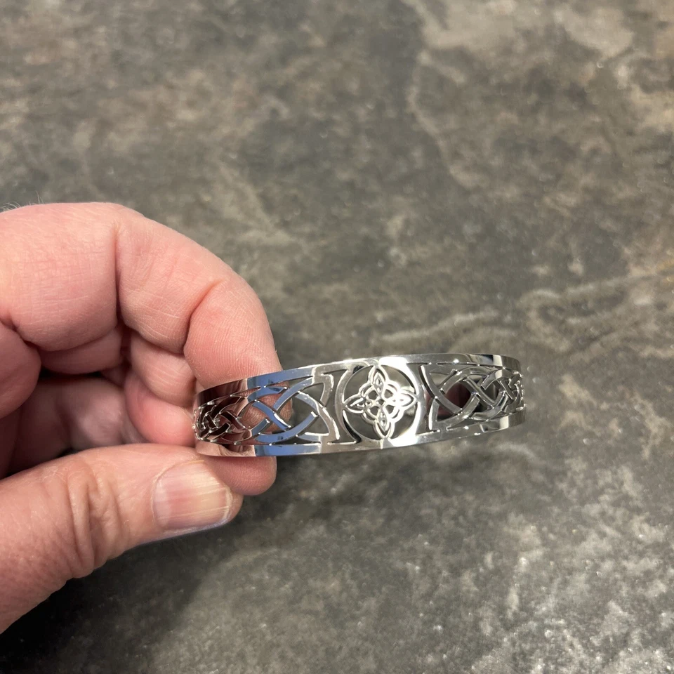 Brazalete Brazalete Irlandés Unisex Nudo Celta Acero Inoxidable Foto 3 de 4