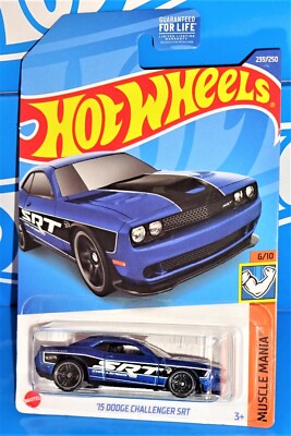 Hot Wheels 2022 Muscle Mania #235 '15 Dodge Challenger SRT Blue w/ PR5s