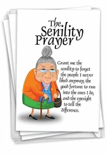 Senility Prayer: Hilarious Birthday Pack Set Of 3 Cards