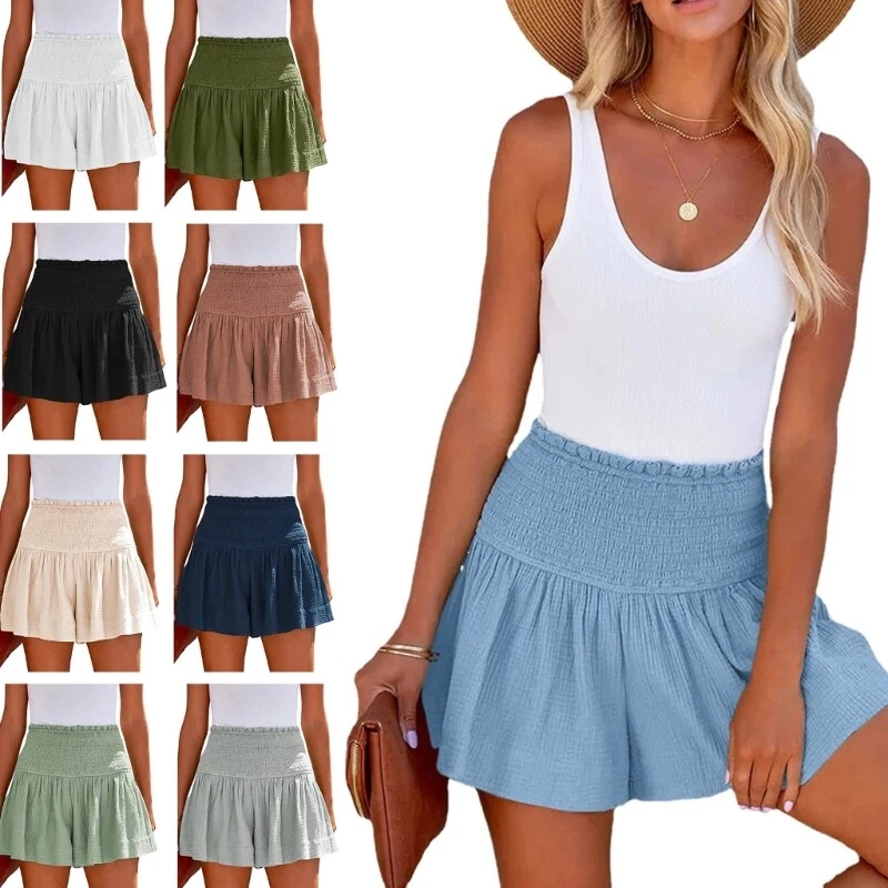 Fashion skorts elastic clearance waist