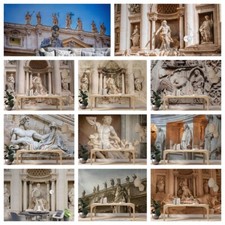 3D Statue Building Self-adhesive Wallpaper Re...