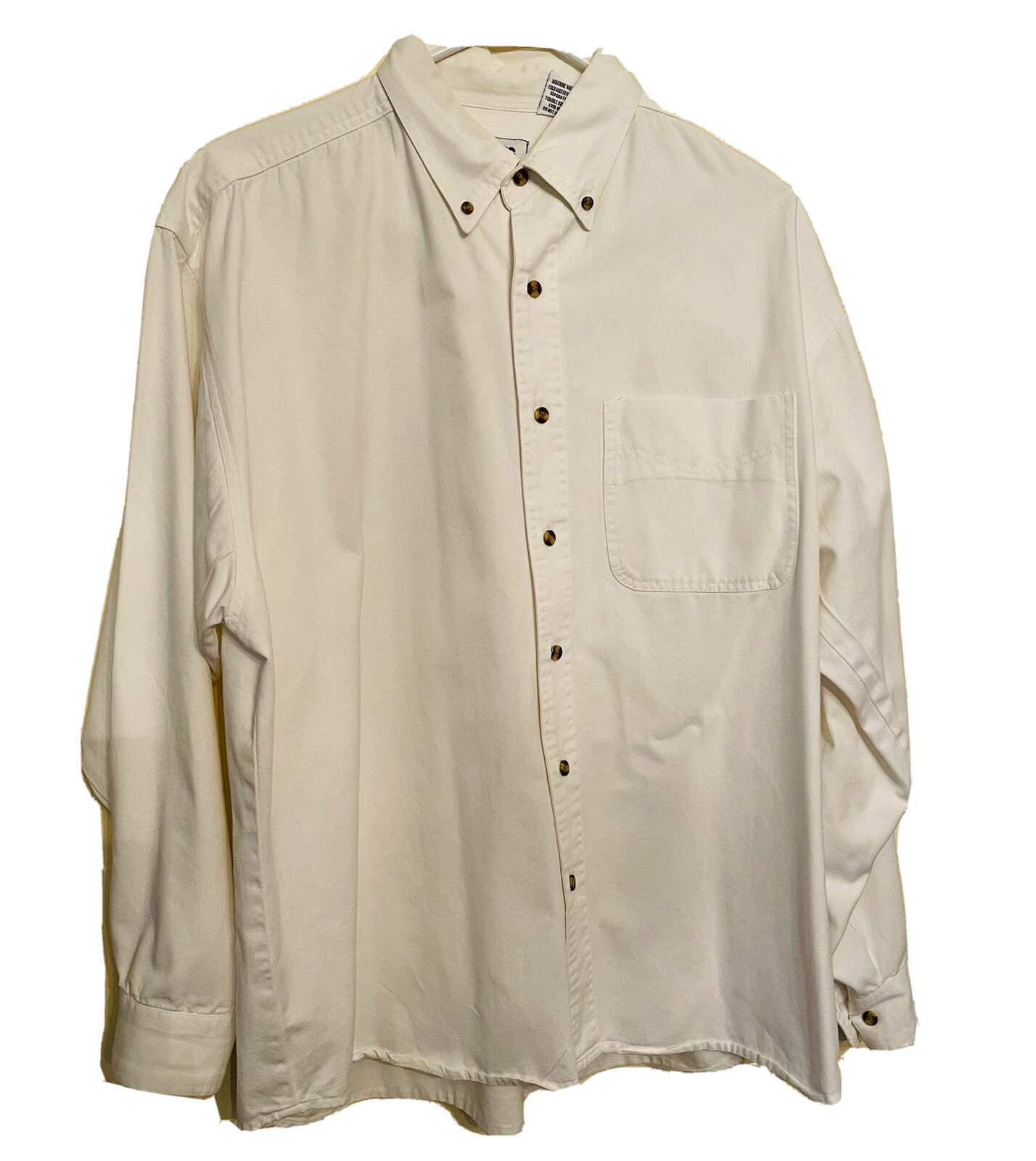 Basic Concepts Shirt White Solid long sleeve butt… - image 1