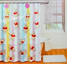 DISNEY HAPPY AND BALLONS WINNIE THE POOH SHOWER CURTAIN. 72" x 72"