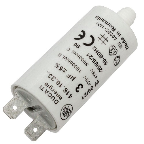 Lumonic Condensateur De Démarrage 416.10.17 A [incl. Fiche 6,3x0,8mm] | Condensateur Moteur 12µF