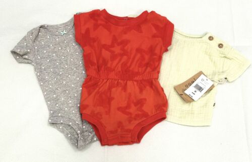3 for $5! Girls 0-3 Months 3-Items: Romper + Bodysuit + Top 1 NWT/2 NWOT! - Picture 1 of 12