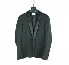 SAINT LAURENT PARIS Wool Jacket Blazer Sports Coat Suit Black Tuxedo 50