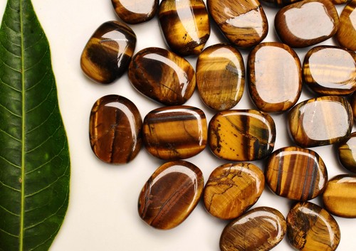 13 To 14 Cts Each Natural Tiger's Eye Cabochon Certified 10 Pcs Gemstone Lot - Picture 10 of 10