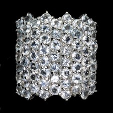 Valentine 925 Silver Ring Round Aquamarine Natural Gemstone Jewelry Size 8