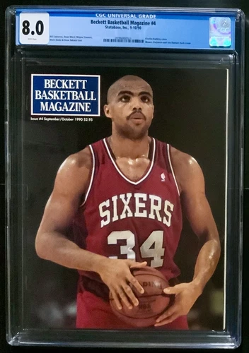 September/October 1990 Beckett Basketball Charles Barkley CGC 8.0, 6 Graded