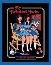 My Twisted Twin Horror Sister Opposites Good Bad Girl Refrigerator Fridge MAGNET