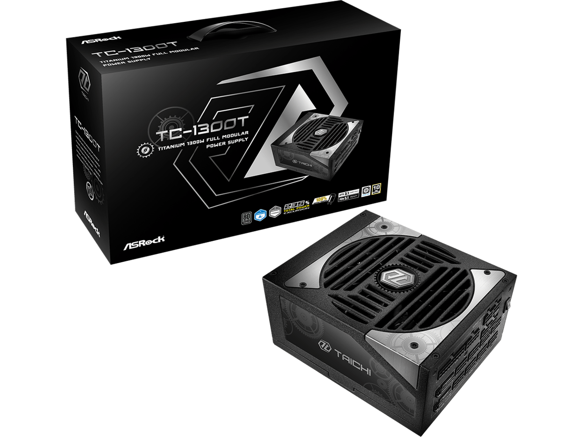 ASRock Taichi TC-1300T（中古・美品） ASRock TC-1300T 1300 W ATX3.1 & PCIe5.1 80 PLUS TITANIUM Certified