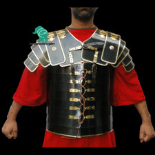"Roman Lorica Segmentata  Black Antique Roman Legionnaire Armor  Medieval Reen