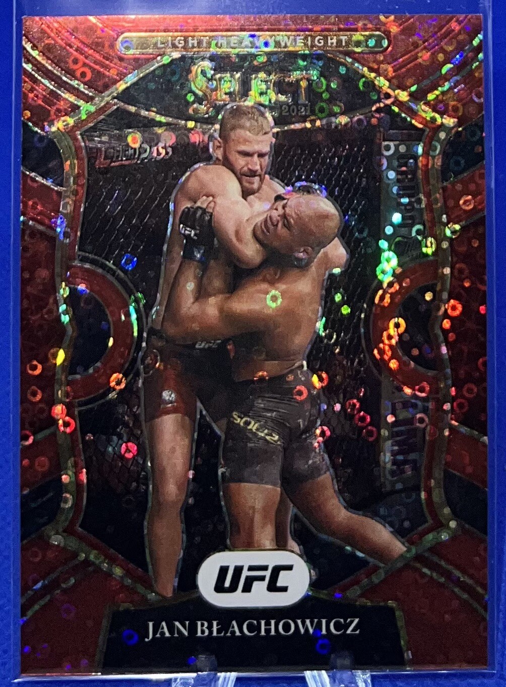 Jan Blachowicz 2021 Select UFC Concourse Red Disco Prizm /199 #5 SP