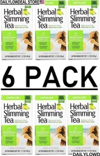 6 PACK - 21st Century Herbal Slimming Tea Lemon Lime 24 Tea Bags (Total 144)
