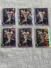 Kyle Schwarber 2025 topps chrome Refractor's, Sepia, Wave, prism, logo + base