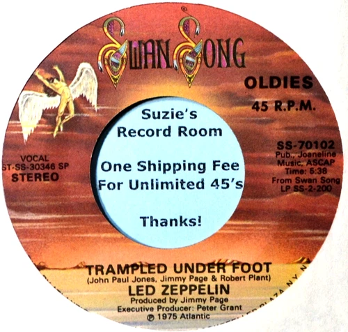 Led Zeppelin Trampled Underfoot / Black Country Woman NM 45 7" Vinyl -Coupons!