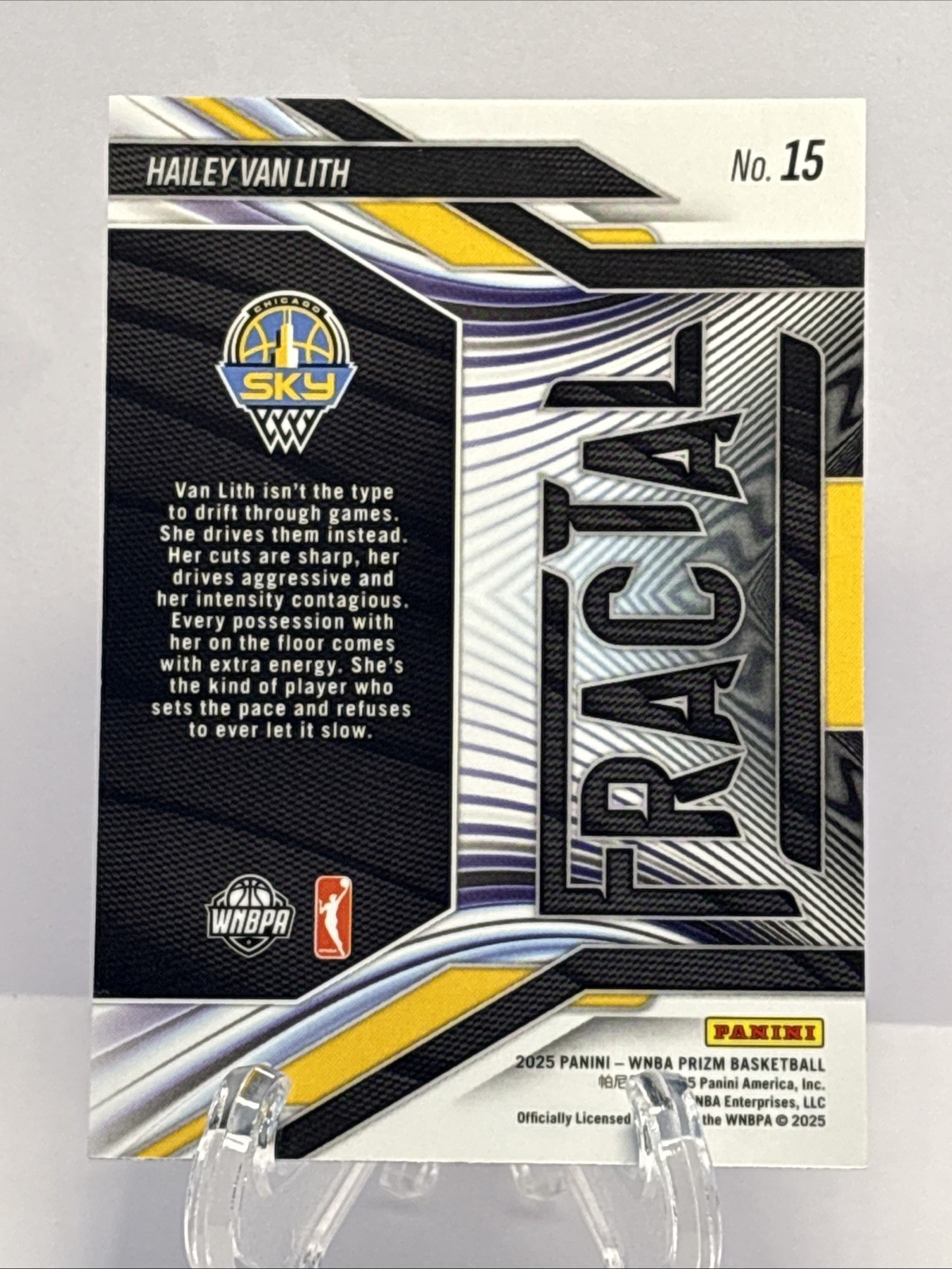 2025 Panini Prizm WNBA Hailey Van Lith Fractal RC Chicago Sky #15 thumbnail 5