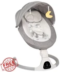 JFOVMCYG Electric Baby Swing Light Grey Bluetooth Music