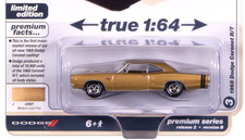 Auto World Vintage Muscle Medium Gold Poly 1968 Dodge Coronet Rt 164 Car