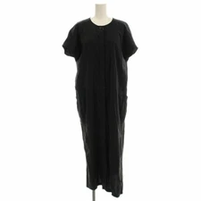 Atsuro Tayama Toromi Shirt Dress Short Sleeve Long 36 Black 747-54003 G Used 365