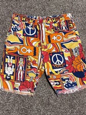 1970s Vintage Ladies Cut Off AOP Shorts Rare 1 Of A Kind   27  