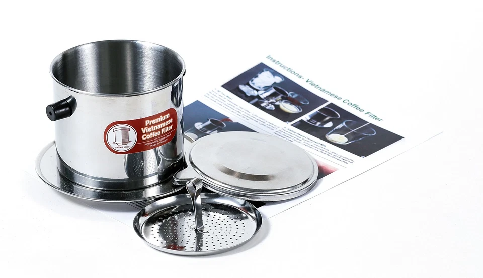 Pack de 2 filtros de café vietnamita. Ideal para viajes y camping, 11 oz Foto 2 de 4