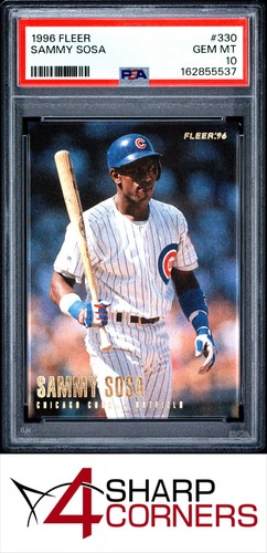 1996 FLEER #330 SAMMY SOSA CUBS PSA 10