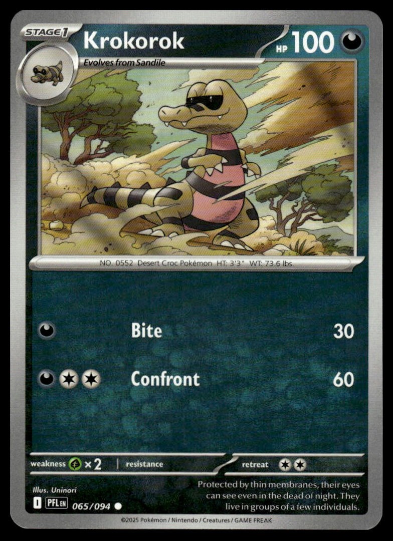 Pokemon Phantasmal Flames #065/094 Krokorok