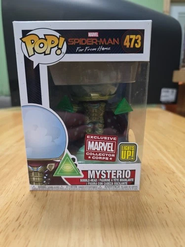 Funko Pop! Mysterio 473 Spiderman Far From Home Lights Up Marvel Collector corp