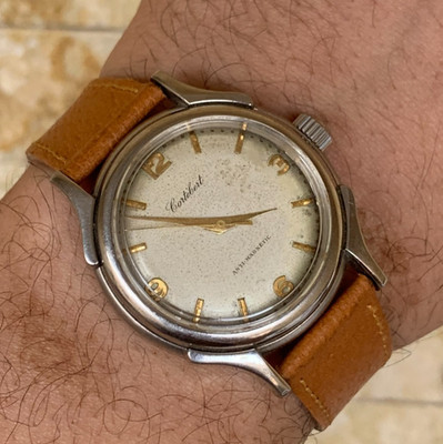 Vintage Cortébert Watch 1950s Swiss Art Deco 36mm Caliber 697 Mechanical Hand