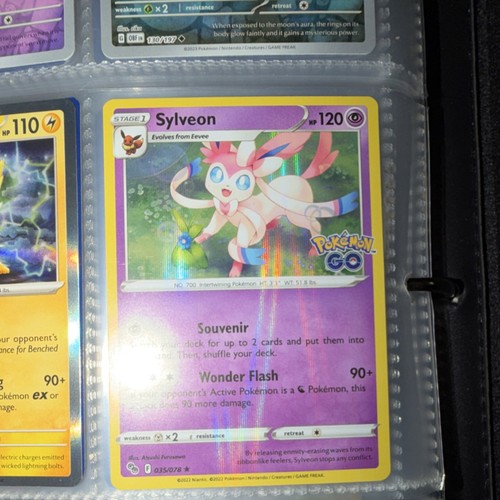 Sylveon Pokémon GO Holo Card 035/078 English Stage 1 Nintendo 2022