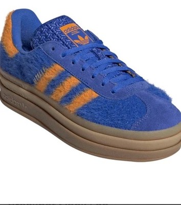 Adidas Originals GAZELLE BOLD Hi-Res Blue/Bright Orange JS3906 Women Sz-9.5 NWOB
