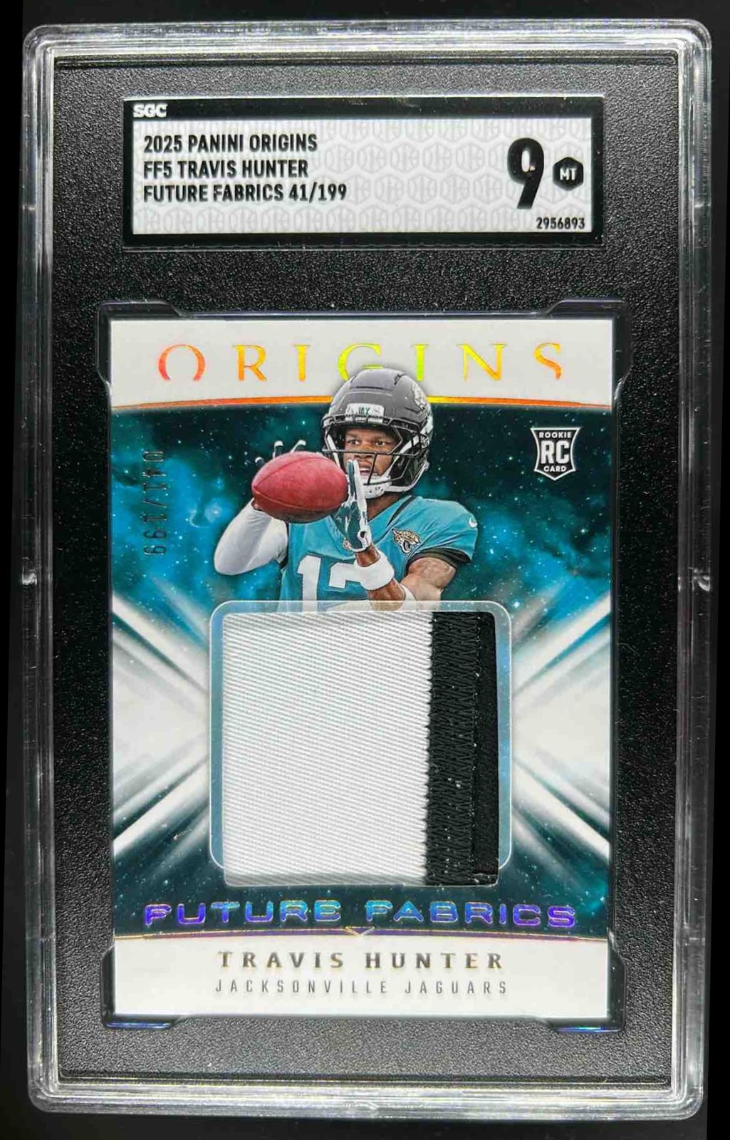 Travis Hunter Panini Origins Future Fabrics #FF5 Gold