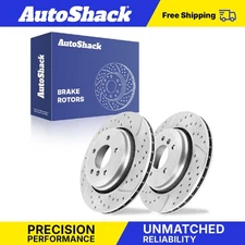 Rear Drilled Slotted Brake Rotors for BMW 330Ci 2001-2005 330i 320i 330xi