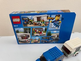 LEGO 60117 City Van and Caravan Camper Trailer w/Manuals, Retired!
