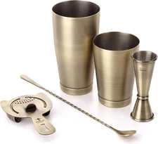 Basics Cocktail Set, 5-Piece, Antique Gold