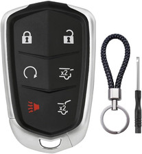 6 Button Key Fob Shell Case Replacement Fits for Cadillac Escalade ESV 2015 2016