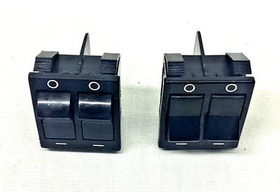 (2) Dual Panel Mount Toggle Switch Snap-In