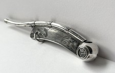 Antique Sterling Silver Boatswain's Whistle Hilliard & Thomason Birmingham 1861