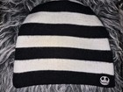 Jack Skellington Black & White Striped Beanie Nightmare Before Christmas Hat  — photo 2