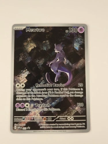Pokémon Mewtwo TCG Scarlet & Violet Black Star Promo Holo Card 052 MP Condition