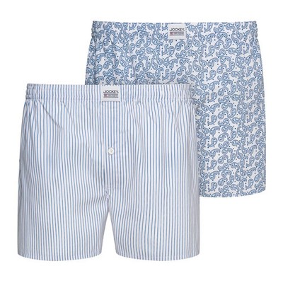 Jockey Herren Web-Boxershorts, 2er-Pack   Everyday Woven Boxer, Eingriff, Bau...
